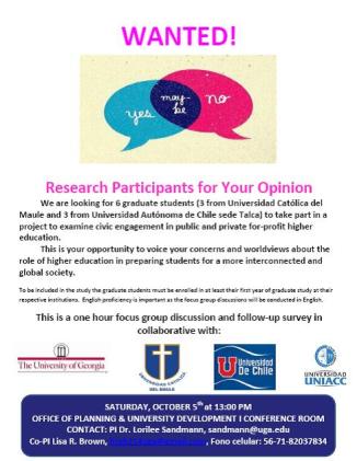 Focus Group Recruitment Flyer