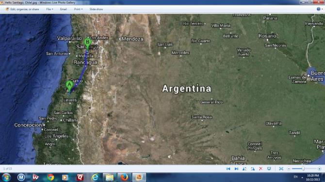 It's 10:24:17pm and Countdown to Santiago