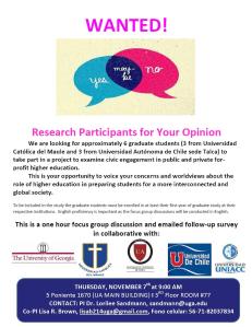 Universidad Autónoma de Chile_Focus group #2_Flyer