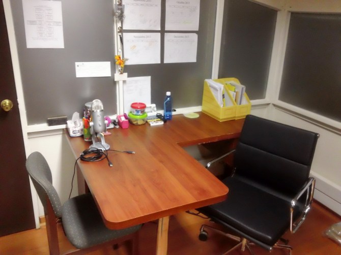 It's good to be back at my Chilean office site.